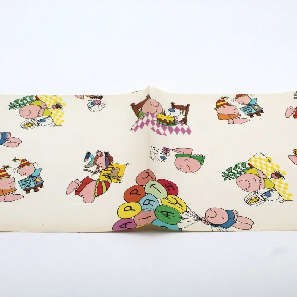 Vintage Tom Wilson Happy Birthday Party Gift Wrapping Paper One Sheet 20
